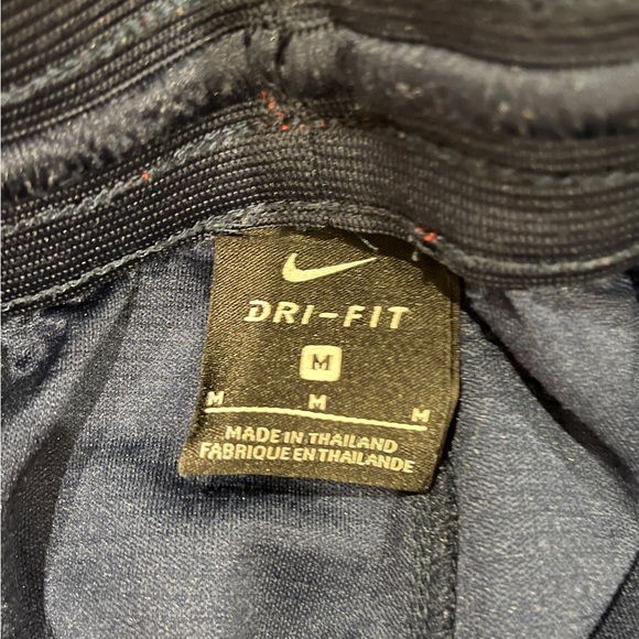 2 Men's Nike Dri-Fit 8" athletic shorts; White/ Gold and Navy/ Red; Size Medium - Picture 4 of 4